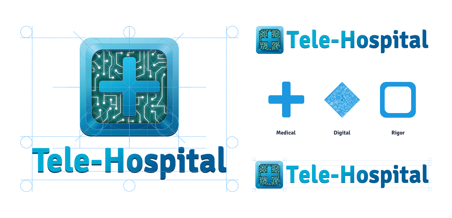 construction du logo tele-hospital